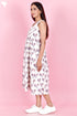 Slub Cotton Sleeveless Dress In Block Print