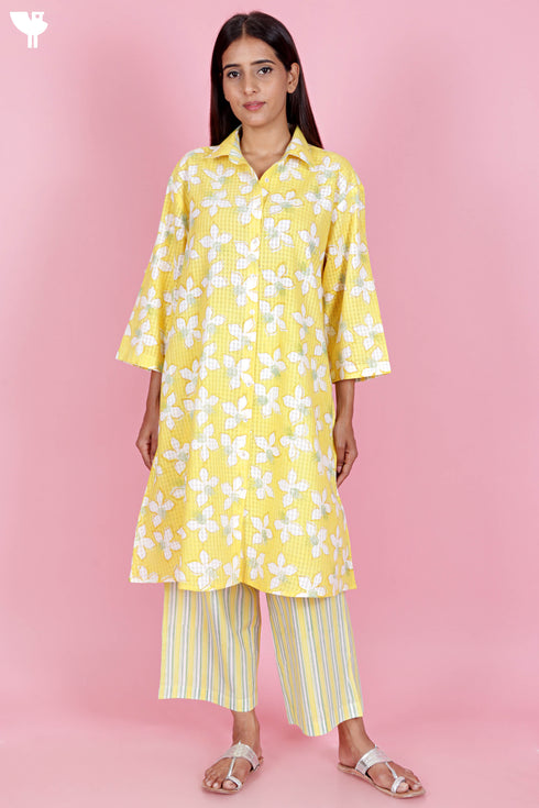 Khaadi Cotton Secret Dress In Floral Block Print