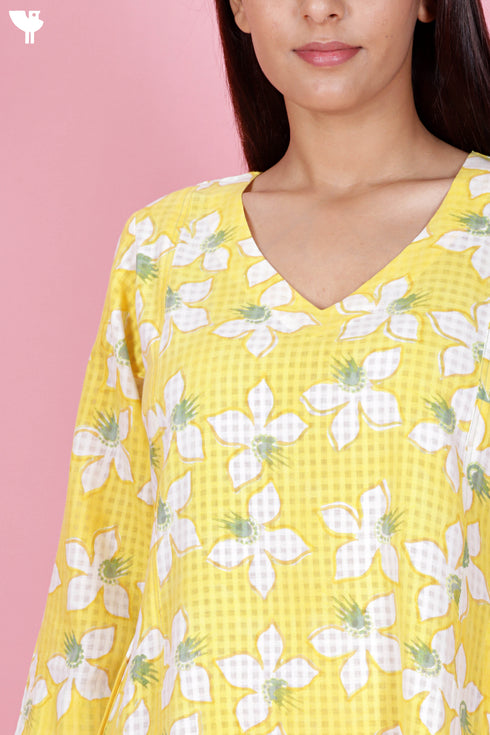 Khaadi Cotton Secret Dress In Floral Block Print