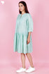 Mulmul Cotton Dress In Block Print