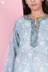 Mulmul Cotton Top In Floral Block Print