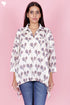 Mulmul Cotton Shirt In Floral Block Print