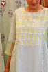 Kota Doria Cotton Dress With Slip In Block Print