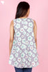 Cambric Cotton Sleeveless Top In Block Print