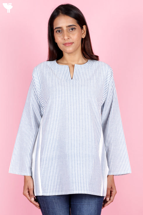 Khaadi Cotton Striped Cotton Top