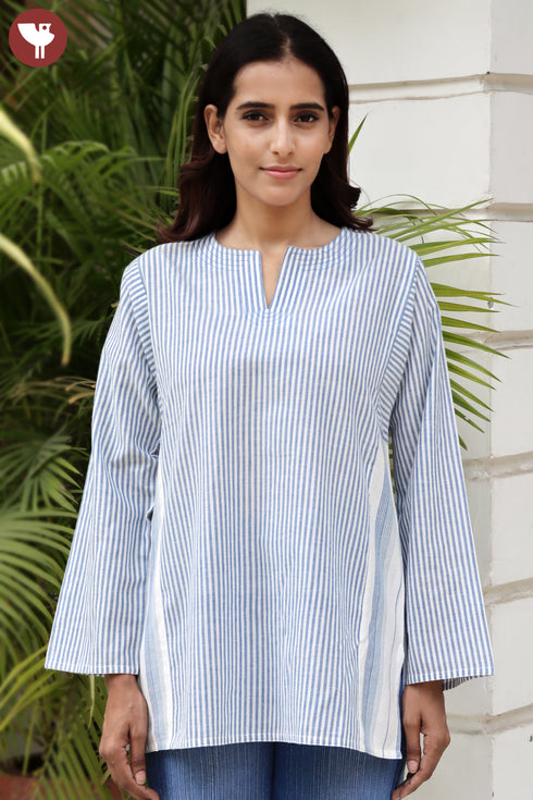 Khaadi Cotton Striped Cotton Top