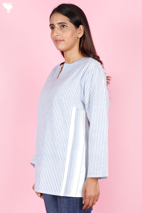 Khaadi Cotton Striped Cotton Top