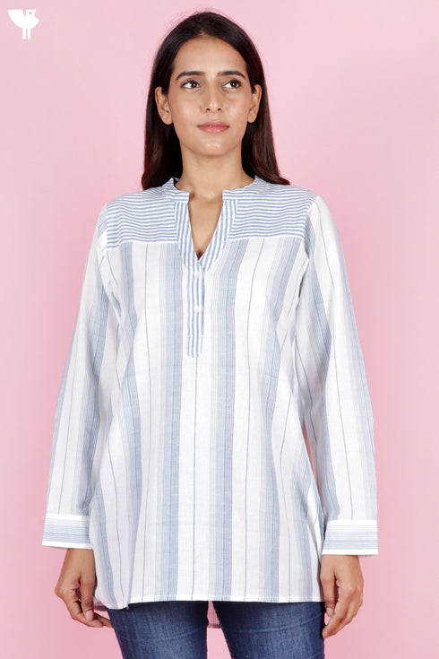 Khaadi Cotton Striped Cotton Top