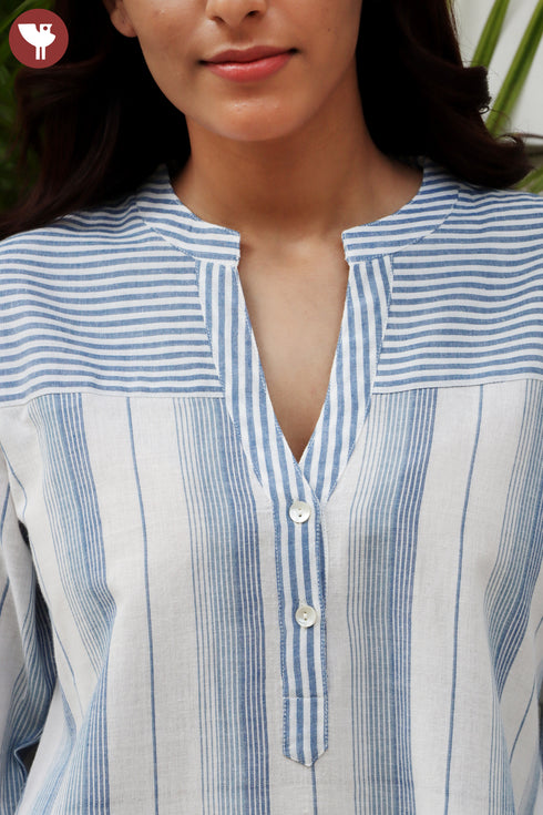Khaadi Cotton Striped Cotton Top