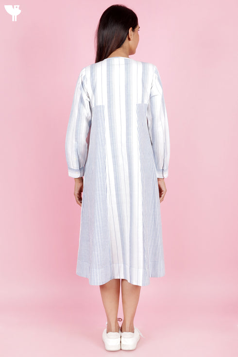 Khaadi Cotton Striped Cotton Dress