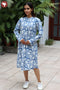 Cambric Cotton Dress With Block Print