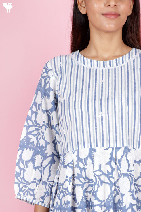 Cambric Cotton Dress With Sequins