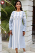 Khaadi Cotton Striped Cotton Dress With Embroidery