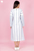 Khaadi Cotton Striped Cotton Dress With Embroidery