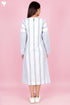 Khaadi Cotton Striped Cotton Dress With Embroidery