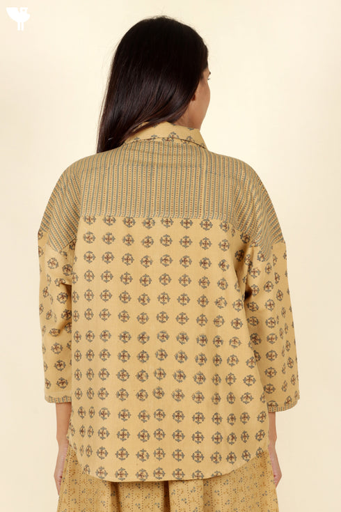 Khaadi Cotton Shirt in Block Print