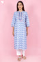 Bizzy Lizzy Kurta In Graphic Block Print