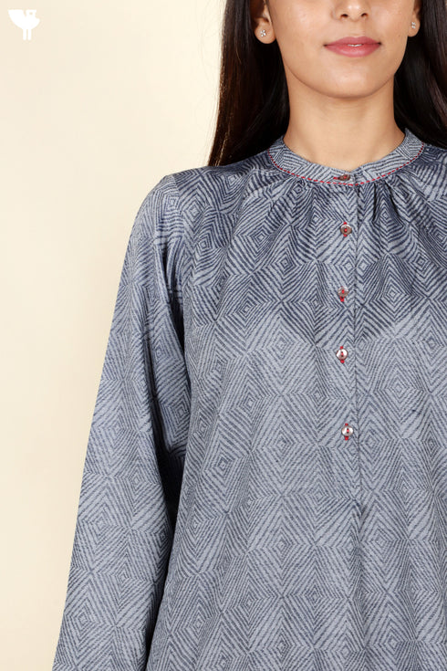 Rayon Kurta With Jacquard Weave