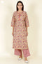 Cambric Cotton Kurta In Floral BlockPrint