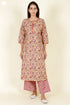 Cambric Cotton Kurta In Floral BlockPrint