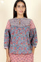 Cambric Cotton Top In Block Print