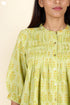 Khaadi Cotton Lime Top With Floral Block Print