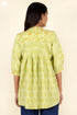 Khaadi Cotton Lime Top With Floral Block Print