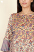 Kota Doria Overlay & Slip Dress In Block Print