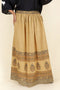 Cambric Cotton Long Skirt In Block Print
