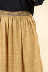 Cambric Cotton Long Skirt In Block Print
