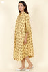 Khaadi Cotton Mustard Dress in Floral Block Print