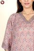 Mulmul Cotton Dress In Floral Block Print