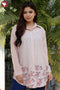 Khaadi Cotton Soft Blush Striped Top In Block Print