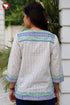 Khaadi Pinstripe Cotton Placement Print Top