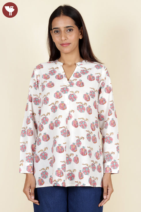 Khaadi Cotton Top In Block Print