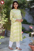 Cambric Cotton Kurta In Floral Block Print