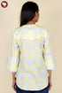 Cambric Cotton Top in Floral Block Print