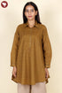 Cambric Cotton Mustard Top In Block Print