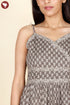 Chambray Cotton Taupe Floral Dress