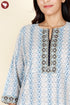 Cambric Cotton Kurta Geometric Block Print