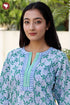 Cambric Cotton Kurta In Floral Block Print