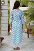 Cambric Cotton Kurta In Floral Block Print