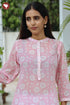 Mul Mul Cotton Kurta in Block Print