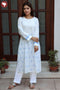 Cambric Cotton Chikankari Embroidery Kurta