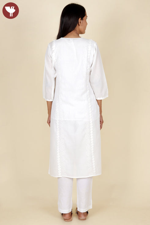 Mulmul Cotton Chikankari Embroidery Top