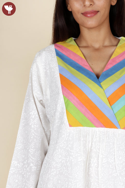 Cambric Cotton White Top