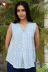 Cambric Cotton Top In Block Print