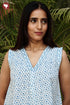 Cambric Cotton Top In Block Print