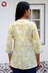 Mul Mul Cotton Pintuc Floral Top In Block Print