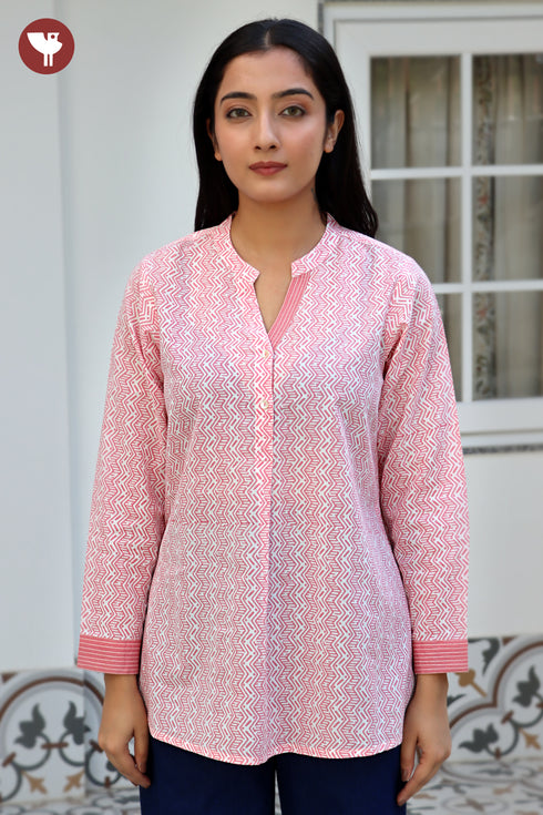 Cambric Cotton Top in Screen Print